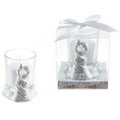 Couple Embracing Poly Resin Candle Set - White